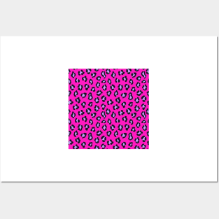 Leopard Print Pattern Pink Posters and Art